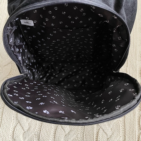 NWOT - Fuzzy Black Cat Ear Backpack - Picture 7 of 8